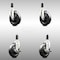 Service Caster 5 Inch 316SS Soft Rubber Swivel 1 Inch Expanding Stem Caster Brake SCC, 2PK SCC-SS316EX20S514-SRS-2-TLB-2-1 - alternate 2